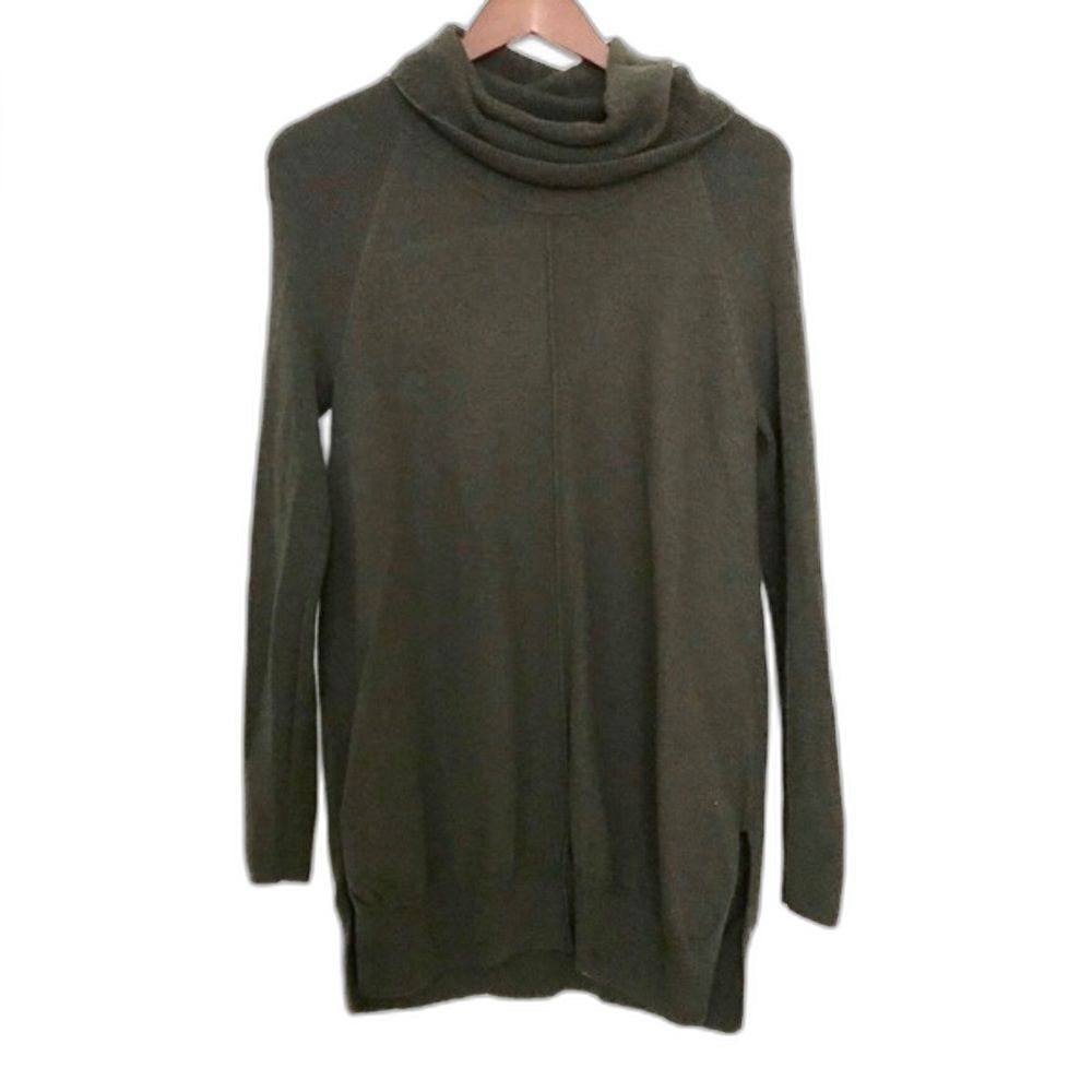 Cynthia Rowley Extrafine Merino Wool Turtleneck Olive Green Size Small